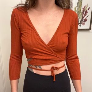 Forever21 cropped tie top